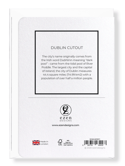 DUBLIN CUTOUT: Map Cutout Greeting Card
