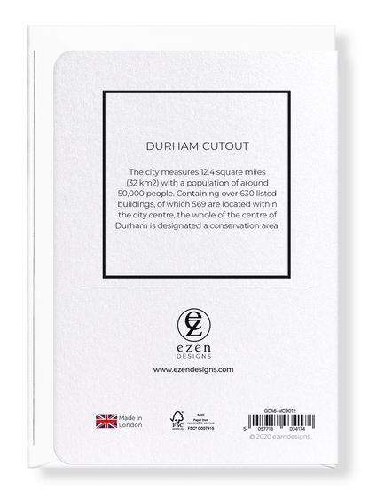 DURHAM CUTOUT: Map Cutout Greeting Card