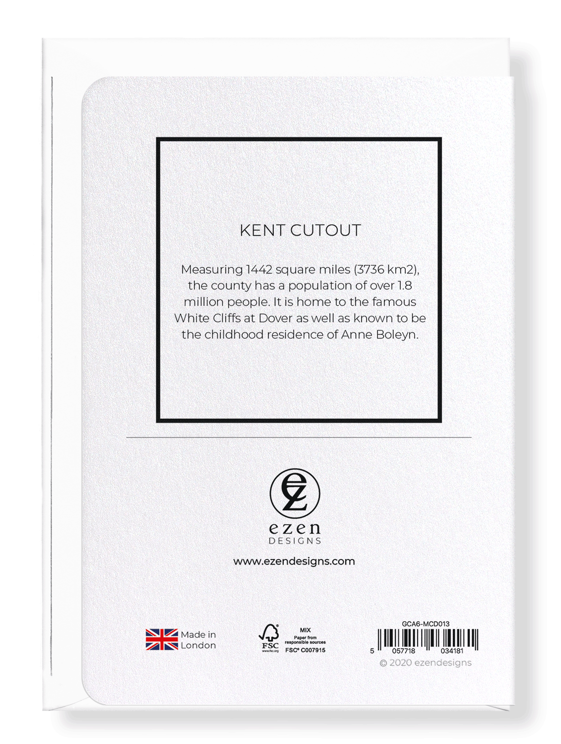 KENT CUTOUT: Map Cutout Greeting Card