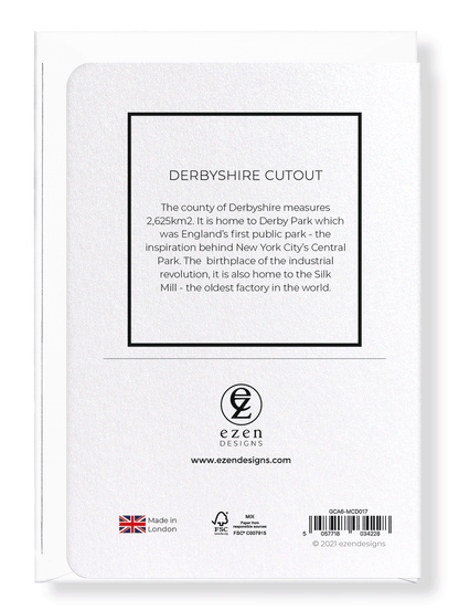 DERBYSHIRE CUTOUT: Map Cutout Greeting Card