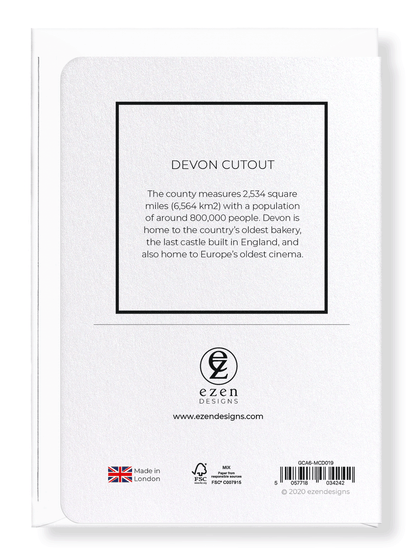 DEVON CUTOUT: Map Cutout Greeting Card