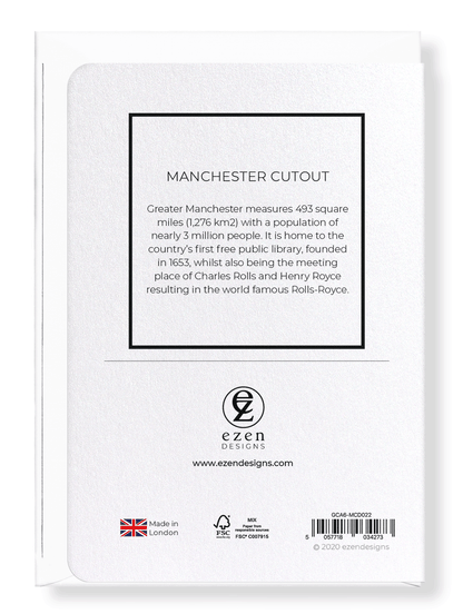 MANCHESTER CUTOUT: Map Cutout Greeting Card