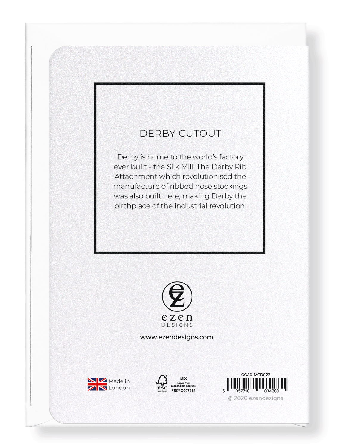 DERBY CUTOUT: Map Cutout Greeting Card