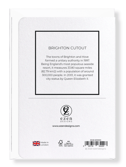 BRIGHTON CUTOUT: Map Cutout Greeting Card