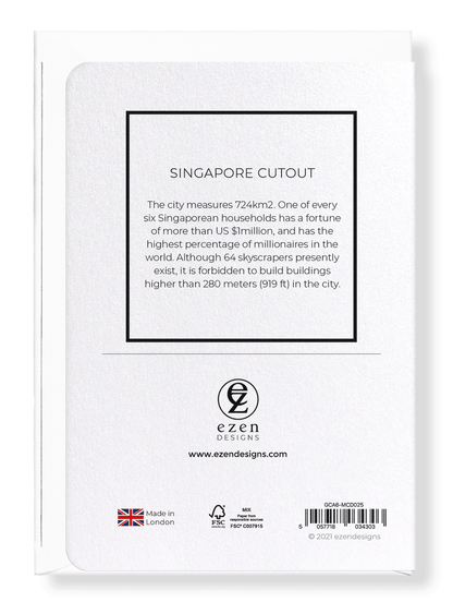 SINGAPORE CUTOUT: Map Cutout Greeting Card