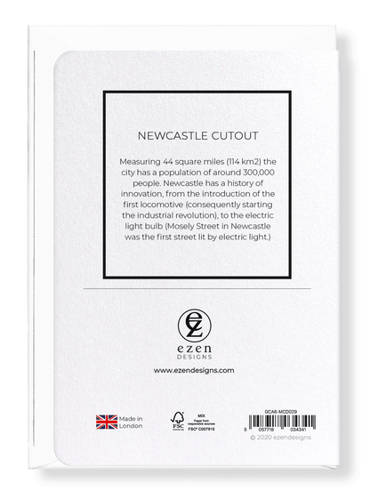 NEWCASTLE CUTOUT: Map Cutout Greeting Card