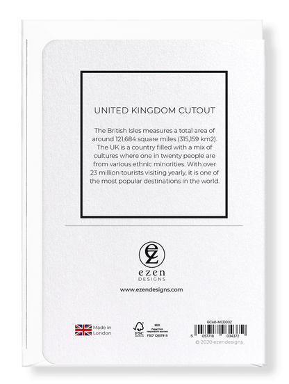 UNITED KINGDOM CUTOUT: Map Cutout Greeting Card