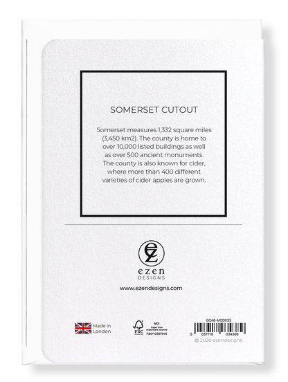 SOMERSET CUTOUT: Map Cutout Greeting Card