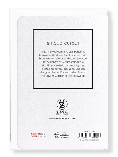 STROUD  CUTOUT: Map Cutout Greeting Card