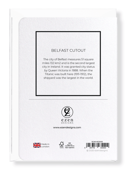 BELFAST CUTOUT: Map Cutout Greeting Card