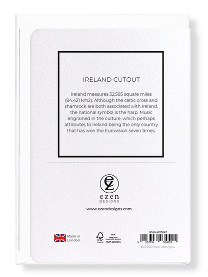 IRELAND CUTOUT: Map Cutout Greeting Card