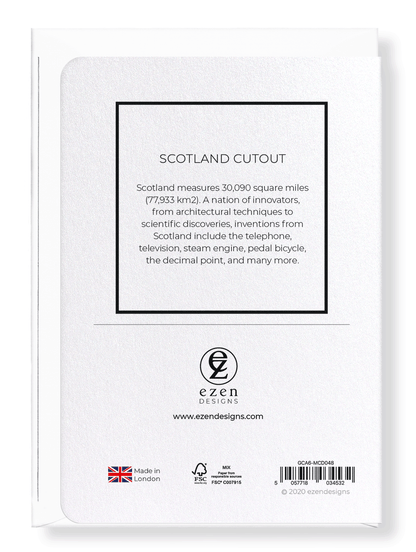 SCOTLAND CUTOUT: Map Cutout Greeting Card