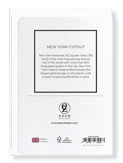 NEW YORK CUTOUT: Map Cutout Greeting Card