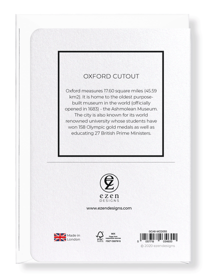 OXFORD CUTOUT: Map Cutout Greeting Card