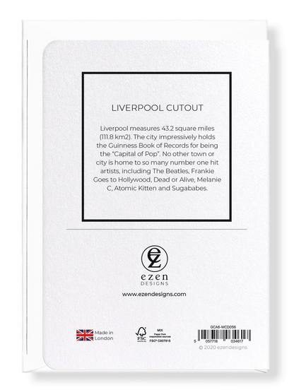 LIVERPOOL CUTOUT: Map Cutout Greeting Card