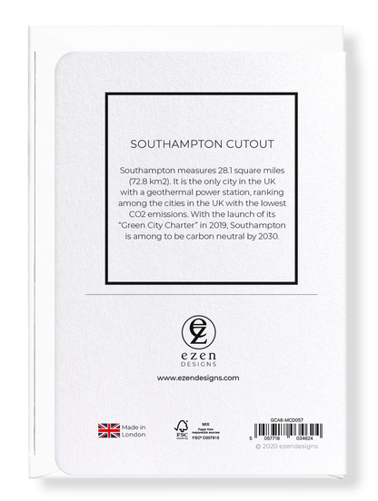 SOUTHAMPTON CUTOUT: Map Cutout Greeting Card