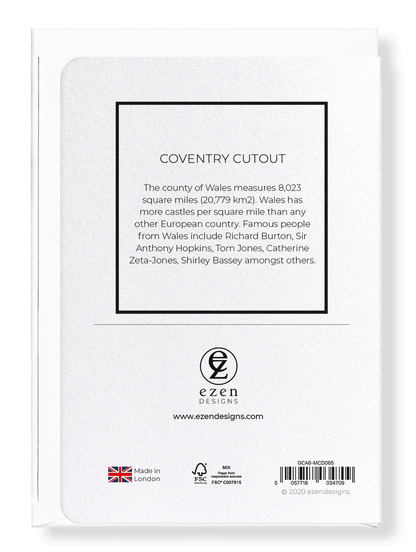 COVENTRY CUTOUT: Map Cutout Greeting Card