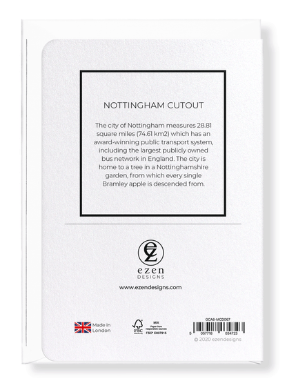 NOTTINGHAM CUTOUT: Map Cutout Greeting Card