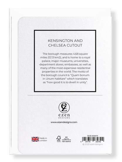 KENSINGTON AND CHELSEA CUTOUT: Map Cutout Greeting Card