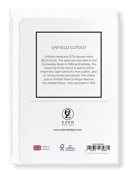 ENFIELD CUTOUT: Map Cutout Greeting Card