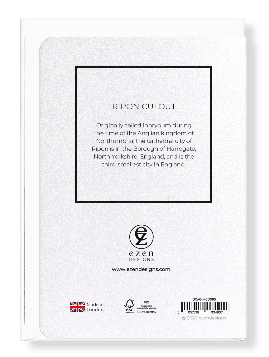 RIPON CUTOUT: Map Cutout Greeting Card