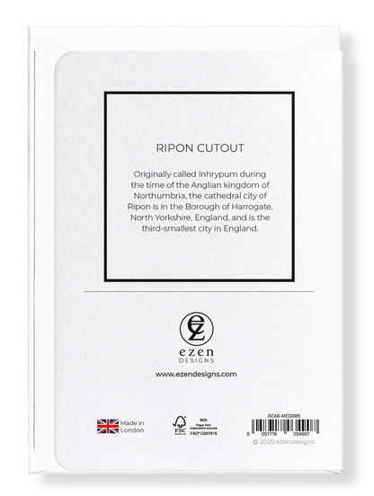 RIPON CUTOUT: Map Cutout Greeting Card