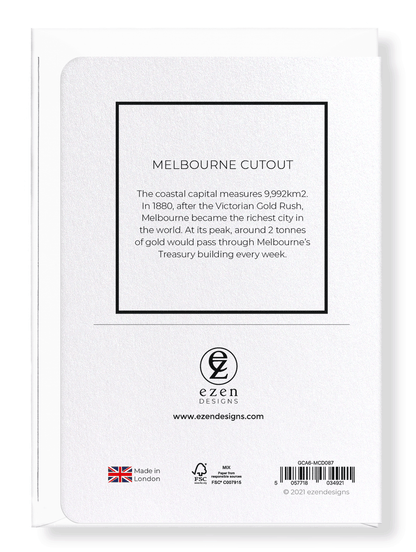 MELBOURNE CUTOUT: Map Cutout Greeting Card