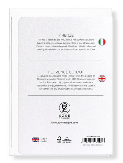 FLORENCE CUTOUT: Map Cutout Greeting Card