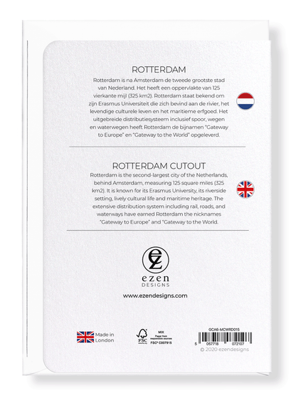 ROTTERDAM CUTOUT: Map Cutout Greeting Card