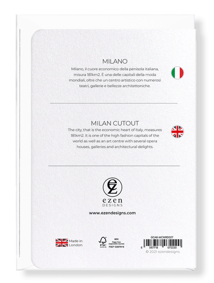 MILAN CUTOUT: Map Cutout Greeting Card