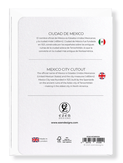 MEXICO CITY CUTOUT: Map Cutout Greeting Card