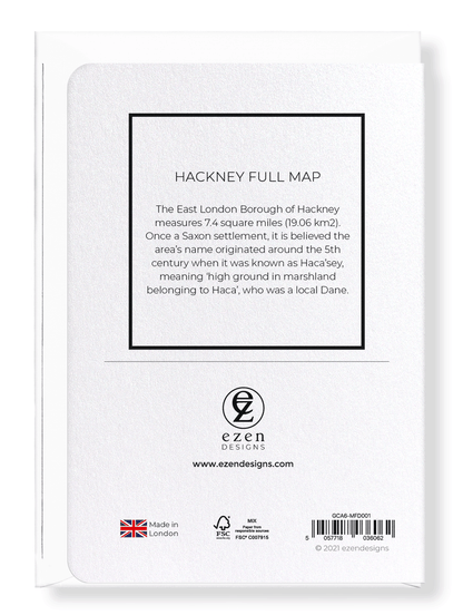 HACKNEY FULL MAP: Map Full Greeting Card