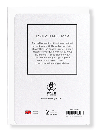 LONDON FULL MAP: Map Full Greeting Card