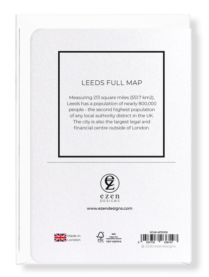 LEEDS FULL MAP: Map Full Greeting Card