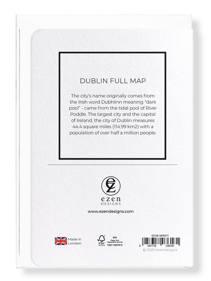 DUBLIN FULL MAP: Map Full Greeting Card