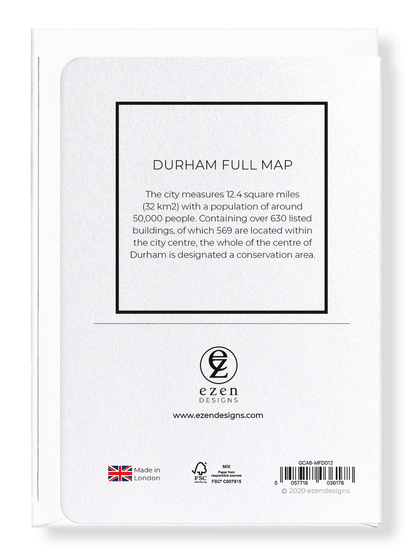 DURHAM FULL MAP: Map Full Greeting Card