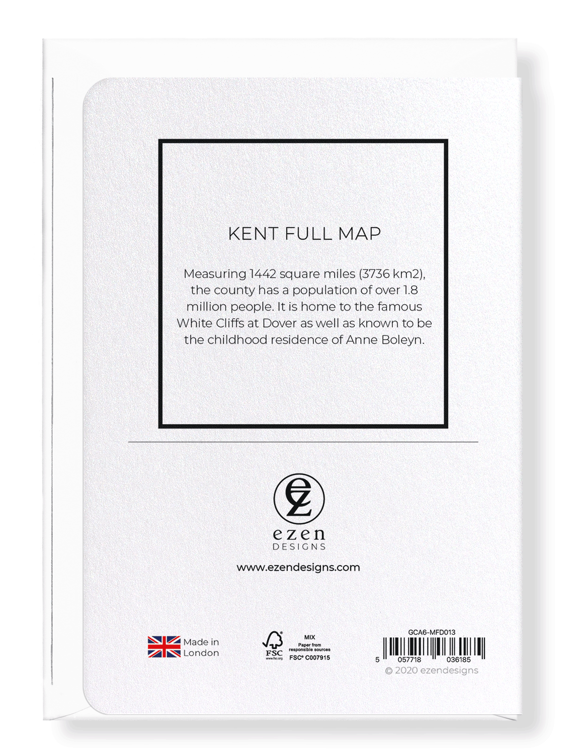 KENT FULL MAP: Map Full Greeting Card