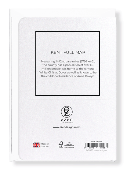 KENT FULL MAP: Map Full Greeting Card