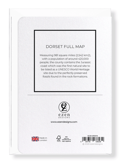 DORSET FULL MAP: Map Full Greeting Card