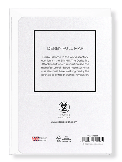 DERBY FULL MAP: Map Full Greeting Card
