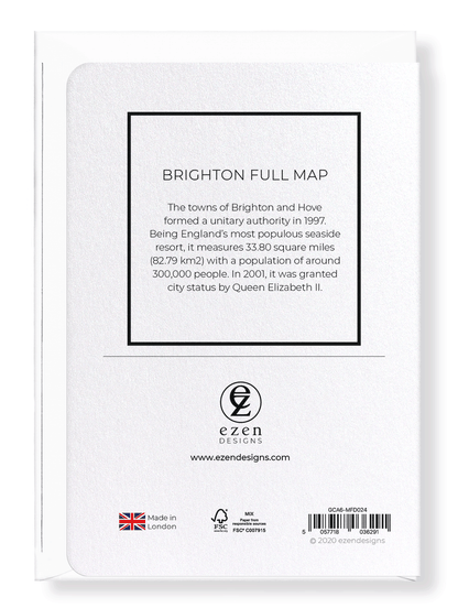 BRIGHTON FULL MAP: Map Full Greeting Card