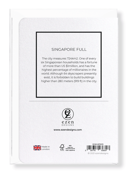 SINGAPORE FULL: Map Full Greeting Card