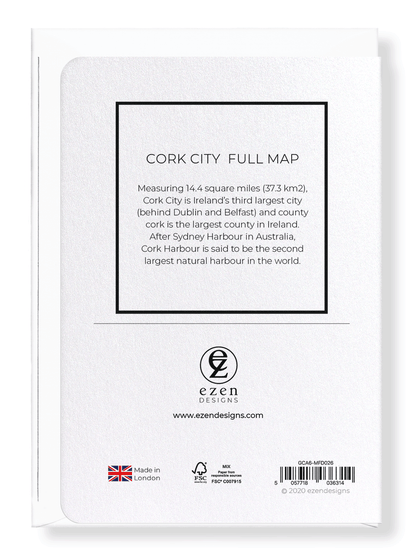 CORK CITY  FULL MAP: Map Full Greeting Card