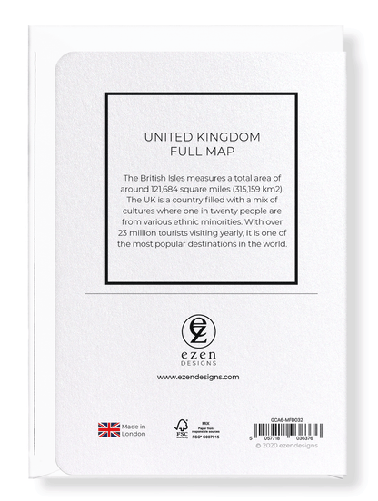 UNITED KINGDOM FULL MAP: Map Full Greeting Card