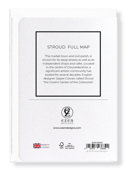 STROUD  FULL MAP: Map Full Greeting Card