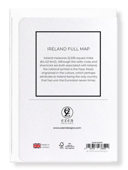 IRELAND FULL MAP: Map Full Greeting Card