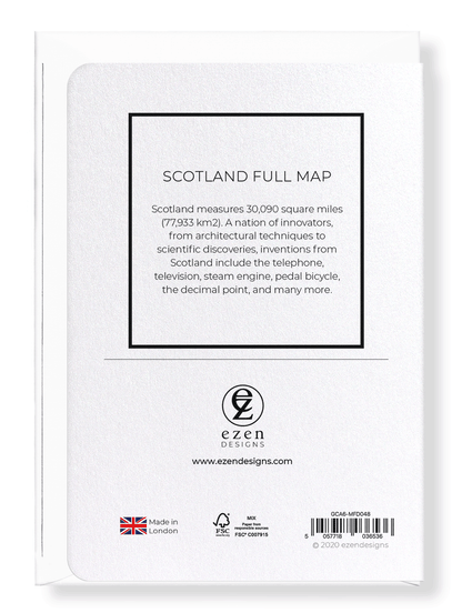 SCOTLAND FULL MAP: Map Full Greeting Card