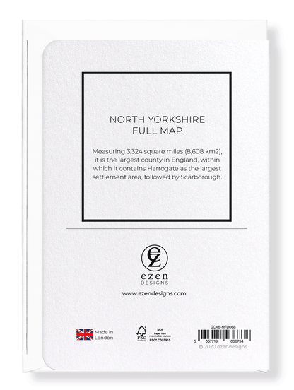NORTH YORKSHIRE FULL MAP: 8xCards