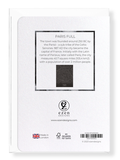Ezen Designs - Paris Full - Greeting Card - Back