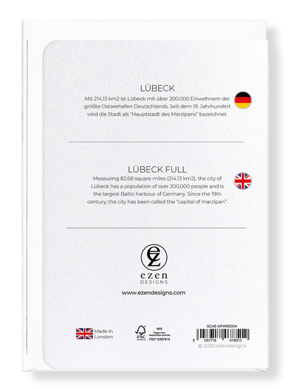 LÜBECK FULL: Map Full Greeting Card